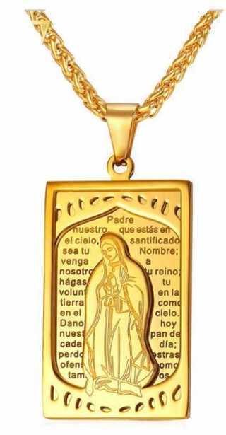 Gargantilha Colar Cordão Corrente Banhado Ouro Virgem Maria