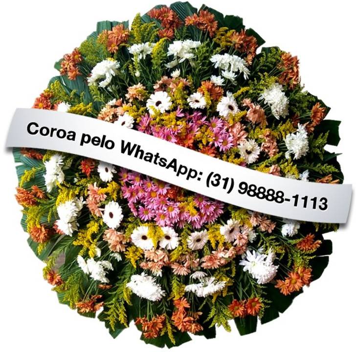 Coroa de Flores Velório Funerária Grupo Zelo em Mario Campos MG