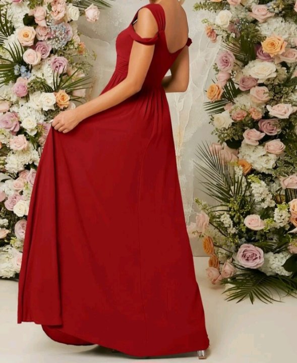 Vestido Vermelho de Madrinha de Casamento - Shein