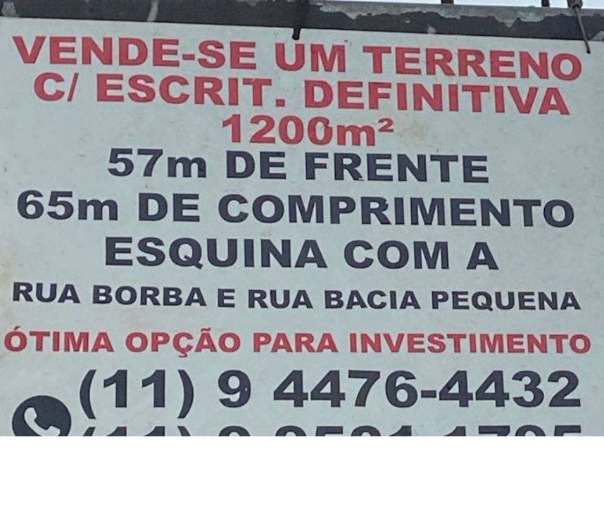 Vendo Terreno 1.100 m2 Documentação Escritura Definitiva