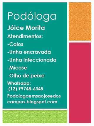 Podologia em São Jose dos Campos Joice Morita