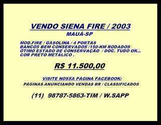 Fiat Siena Elx 1.0 16v Fire 2003