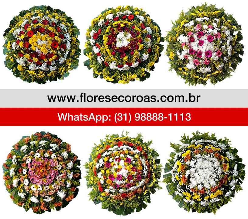 Coroa de Flores Velório Funerária Grupo Zelo Barão de Cocais MG