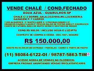 Vende Chalé c/ 2 Dorms., água Azul - Guarulhos-sp