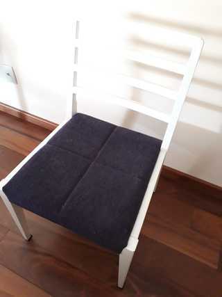 4 Cadeiras Laquedas de Cor Branca