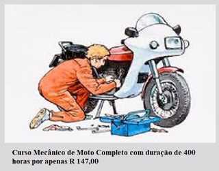 Curso Mecânico de Moto Completo com Duração de 400 Horas por Apenas R 147,00