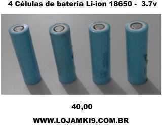 Kits de Células de Baterias Li-ion 18650 - 3.7v