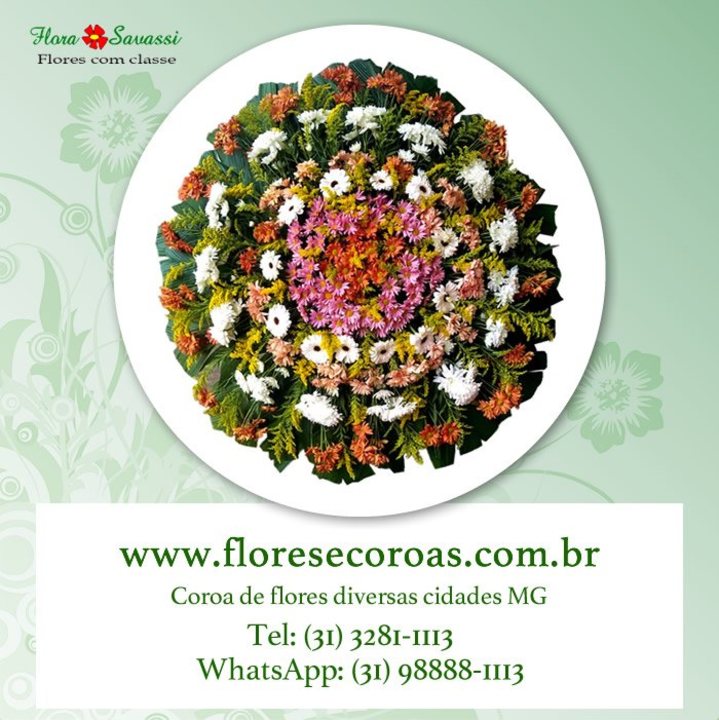 Coroa de Flores Velório Funerária Grupo Zelo Ribeirão das Neves MG