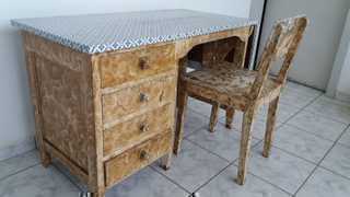 Escrivaninha 4 Gavetas + Cadeira