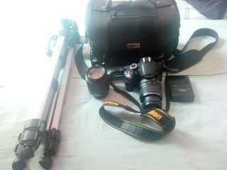Camera Nikon D3200 + 2 Lentes + Tripé + Bolsa Nikon