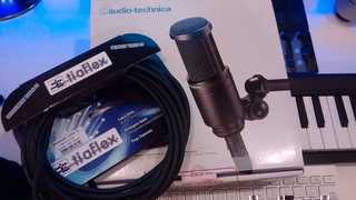 Microfone Audio Technica At2020 Novo + Cabo Pro Tiaflex