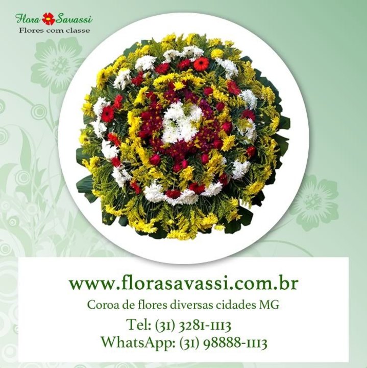 Coroa de Flores Velório Funerária Grupo Zelo em Caeté MG