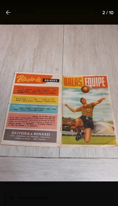 Compro álbum de Figurinhas Balas Equipe Ano 1957-pago Até R$15.000,00