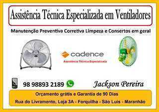 Conserto de Ventiladores Cadence em São Luis-ma