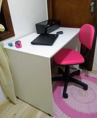 Mesa Home Office 100x60x74cm - 100% Mdf Branca