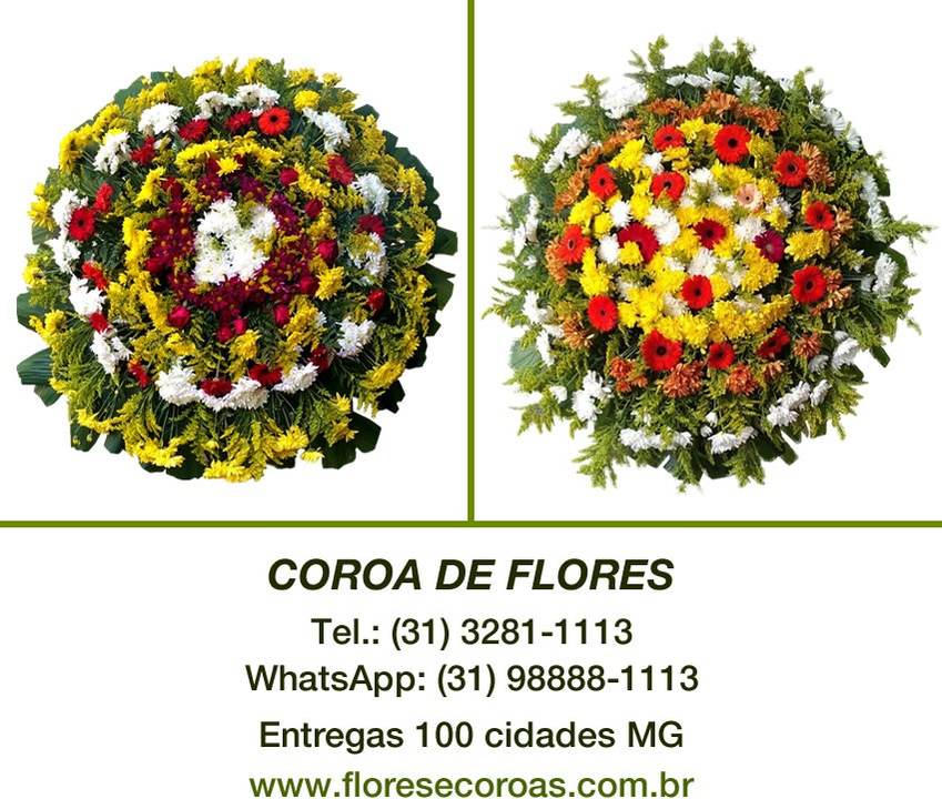 Coroa de Flores Velório Funerária Grupo Zelo Pedro Leopoldo MG