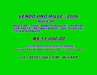 Fiat Uno Mille Fire 1.0 (flex) 2006