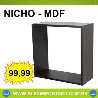 Prateleira Decorativa Nicho em Mdp Cube - Alex Imports - Cuiabá