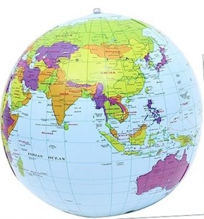 Bola Inflável Mundo Terra Mapa Mundi Globo Terrestre 30cm Em Português Desapega 7986