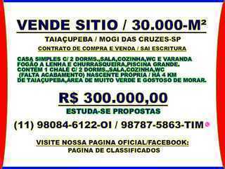 Vende Sítio / 30.000-m2 - Taiaçupeba - Mogi das Cruzes-sp