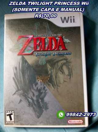 Zelda Twilight Princess Wii (somente Capa e Manual)
