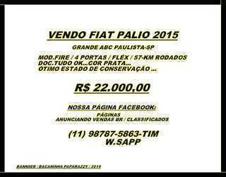 Fiat Palio Fire 1.0 8v (flex) 4p 2015