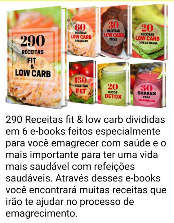 290 Receitas Fit E Low Carb Desapega