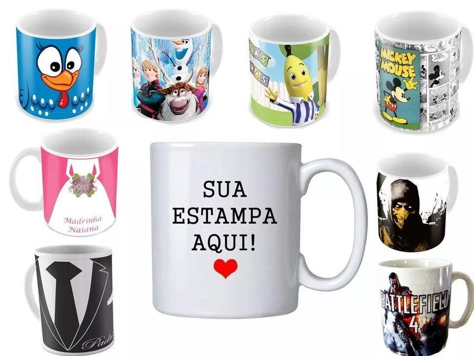 Caneca Porcelana Personalizada Com Sua Logomarca Ou Imagem - Desapega