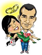 Caricaturas Namoro Casamento