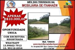 Terreno Escriturado à Venda em Itanhaém