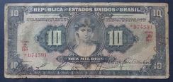 Cédula 10 Mil Reis Ouro de 1923 Caixa Estabilização 10000 RS RR R184