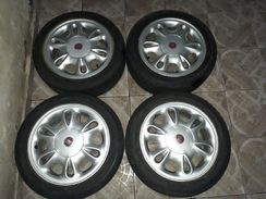 Rodas Gotinha Aro 15 Pneu Novos Brigestone 195/50 Firewark