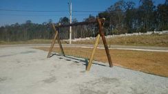 Playground Infantil Balanço Infantil de 4 Lugares de Eucalipto Tratado