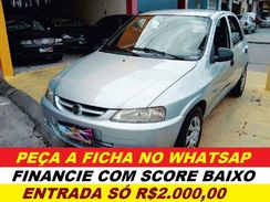 GM Celta 2006 Flex Prata Entrada de 1500 Mesmo com Baixo Score