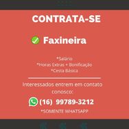 Vaga para Faxineira