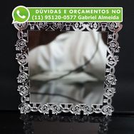 Quadro Decorativo em Acrílico Espelhado Prata