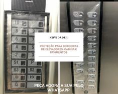 Proteção para Botoeira de Elevador, para Cabine e Pavimentos 