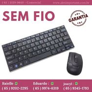 Teclado Mouse Original sem Fio Ultra Slim Fino Wireless Aluminio Usb 3