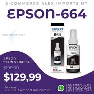 Tinta para Cartucho Epson Preto Original - Cartuxo T664120