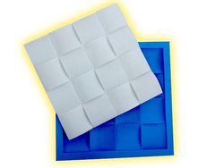 Molde em Silicone para Gesso 3d Mosaico Ondulado28x28xm