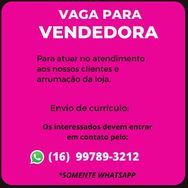 Vaga para Vendedora