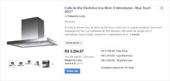 Vendo Coifa Coifa de Ilha 90 Cm Electrolux Blue Touch (90cit) 127v - N