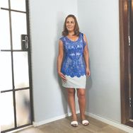 Blusa Renda Azul