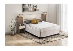 Cama Box Conjugada Casal Umaflex Florença - Branca *semi-novo*