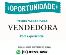 Vaga para Vendedora