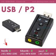 Adaptador de Som Usb 7.1 Canais 2 Entradas Hardline Barato