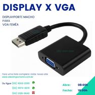 Fotos Similares: Cabo Displayport Macho X Vga-fêmea 15,0 Centímetros Hitto Adaptador Co 