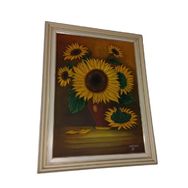 Fotos Similares: Quadro Decorativo Girassol com Moldura Madeira 