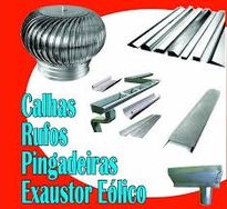 Calhas - Rufos - Exaustores - Bicas