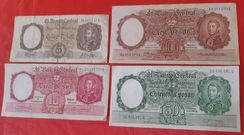 4 Cédulas Argentina Pesos 1935 Muito Bem Conservadas